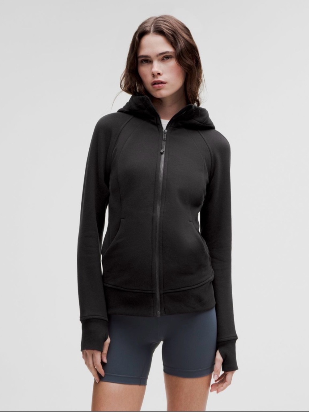 lululemon athletica Black Full-Zip Hooded Sweatshirt